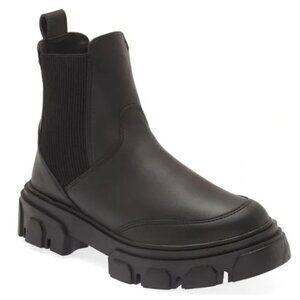 NEW Farm Rio Natural Chelsea Lug Sole Ankle Boot Black US 9 EU 40 $250 [jb]